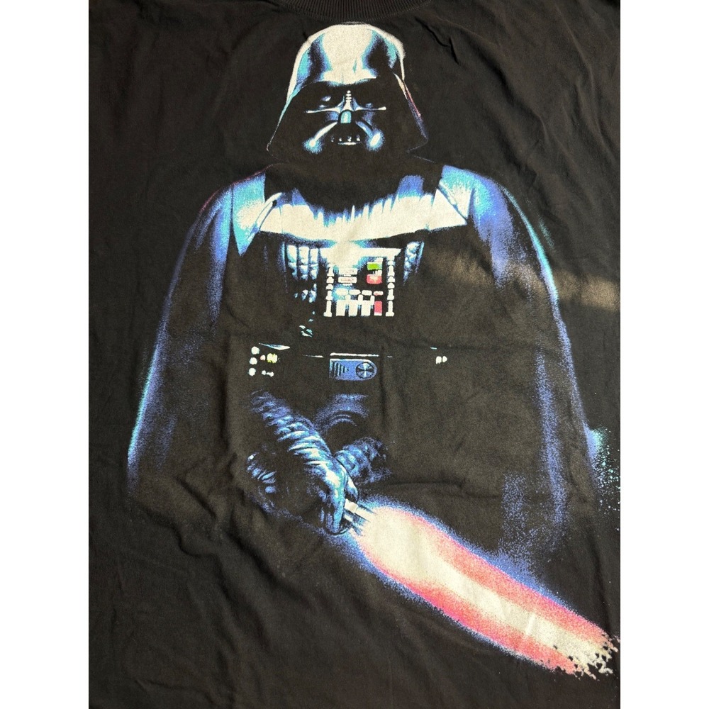 Star‎ Wars Darth Vader Graphic T-Shirt Mens Large Black Lightsaber Sci-Fi Tee